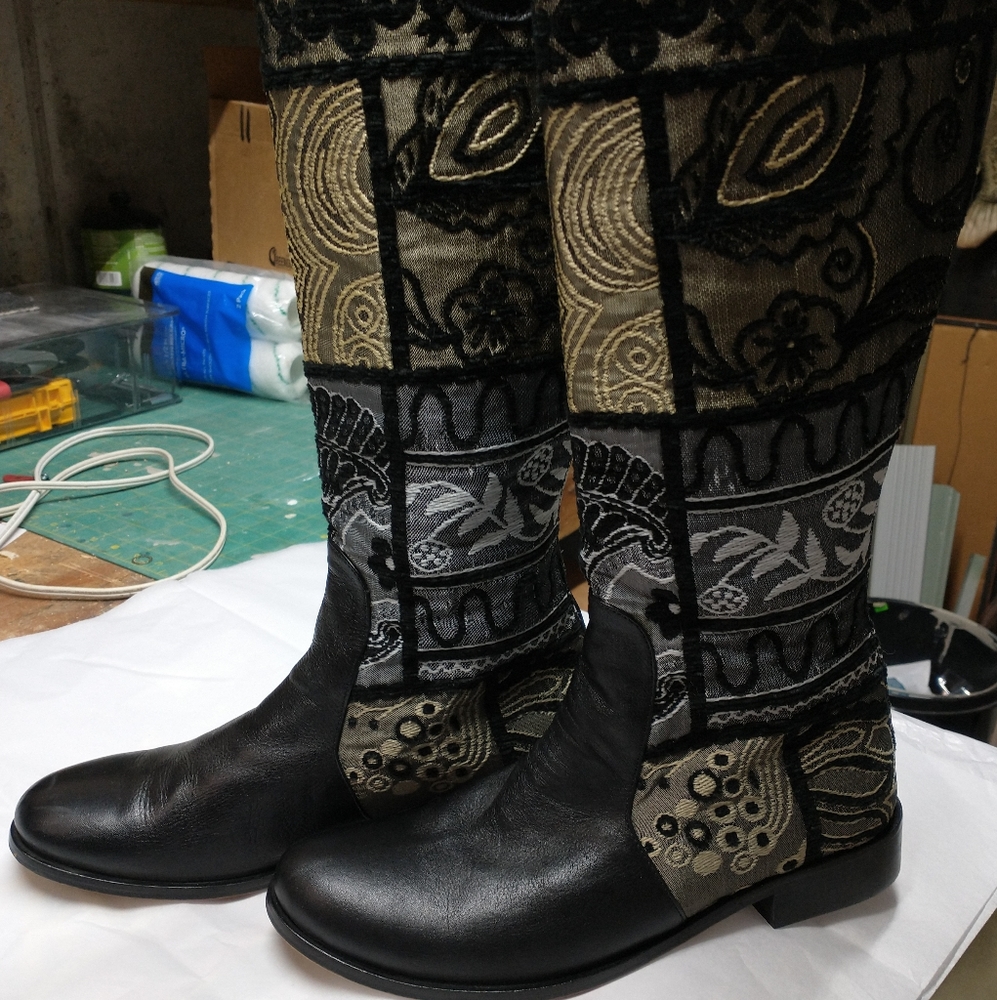 Leather / Fabric Riding Boots